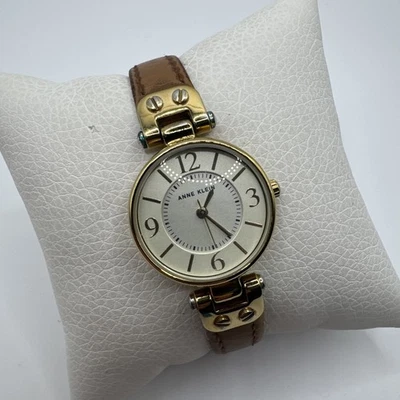 Anne Klein Women 10/9442 Dress Sunburst Leather Quartz Analog 26mm Watch 7" - Image 1 of 4