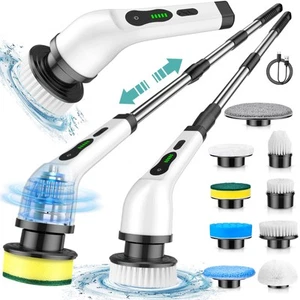 Electric Spin Scrubber, Cordless Cleaning Brush, Shower Scrubber with 9 Brush... - Picture 1 of 7