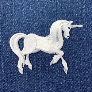 Unicorn Applique Patch - Fantasy Embroidered Badge 3.75" (Iron On) - Picture 1 of 2