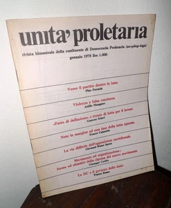 Rivista bimestrale UNITÀ PROLETARIA gennaio 1978[COMUNISMO,AO-PDUP - Picture 1 of 4