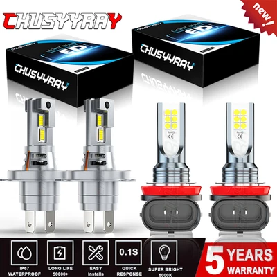 For Honda CR-V 2007-2014 4x Combo H4 9003 & H11 LED Headlight Fog Light Bulbs - Image 1 of 4