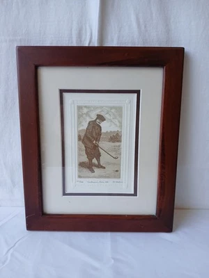 Grabado R.H. Rachel Badeau "Juego de caballeros 1912" 102 de 400 edición limitada. Golf Foto 1 de 4