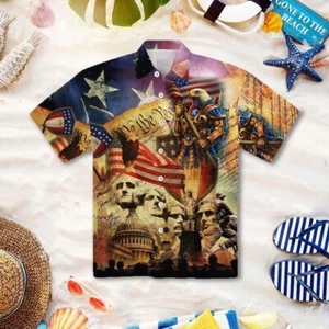 4Th Of July My Patriotic Heart Beats Independence Day Hawaiian Shirt 4th Of July - Picture 1 of 2