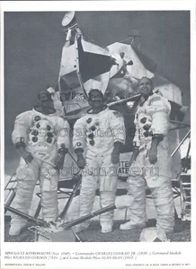 1977 Press Photo Apollo 12 Astronauts Conrad Gordon Bean Lunar Module - Picture 1 of 2