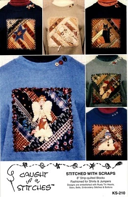 Stitched With Scraps Sweatshirt Applique Pattern by Caught Up in Stitches KS-210 - Image 1 of 2