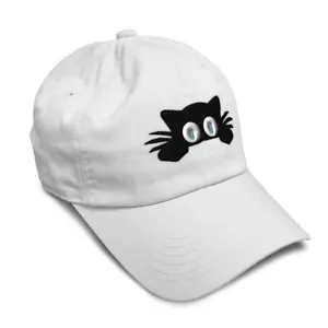 Twill Cotton Soft Women Baseball Cap Hiding Cat Face Embroidery Dad Hats for Men - Picture 1 of 55