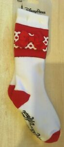 New Disney Parks Minnie Mouse Pair of Socks for Kids Size Youth Small White Red