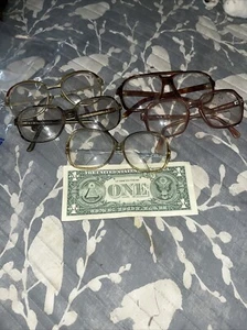 Vintage  Oversized Gold Aviator Frame Eye Glass Frames  1980’s Lot - Picture 1 of 14