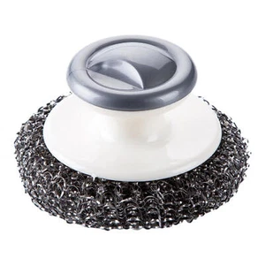 2pcs Metal Steel Wire Scrubber With Handle For Kitchen Cookware Sink Cleaning - Picture 1 of 12