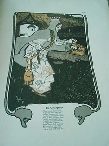 Die Gefangenen Illustré par Wilhelm Schulz Print Art 1900 - Imagen 1 de 1