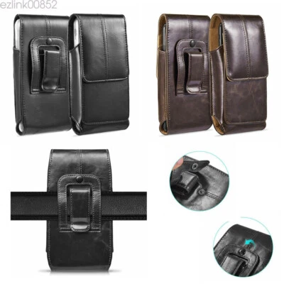 Funda de cuero vertical para iPhone XS 11 13 14 15 Pro Max Samsung S8 S9 S10 Foto 1 de 4