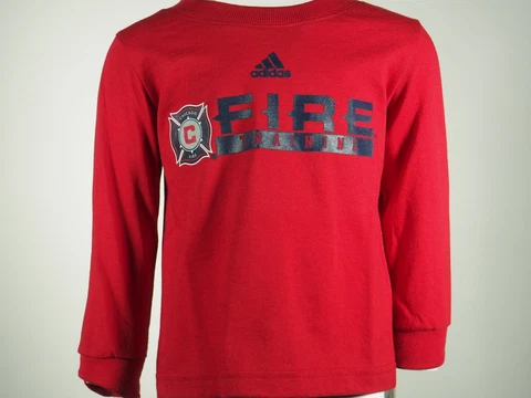 Chicago Fire Official MLS Adidas Infant Toddler Size Long Sleeve Shirt New Tags Cover