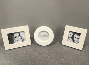 3 Piece Picture Frame Set Cottage Core White Wood Small NIB - Picture 1 of 14