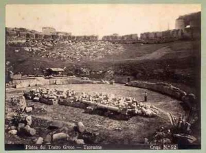 Crupi friend Von Gloeden Taormina Greek Theater Original vintage phot 1890c L991 - Foto 1 di 1