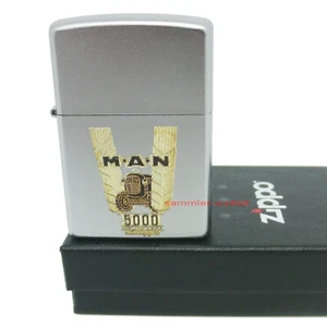 ZIPPO Feuerzeug MAN 5000 Satin Chrome Traktor Landwirtschaftsmaschinen NEU OVP - Picture 1 of 3