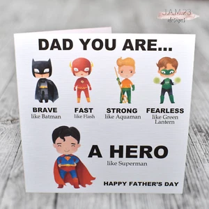Personalised Fathers Day Card Dad Daddy Grandad Father's Son Daughter Children - Picture 1 of 9