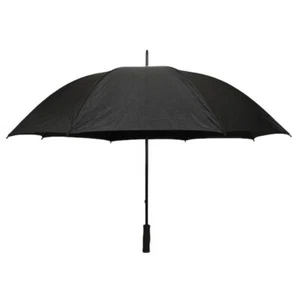 5 ft. Large Windproof Golf Umbrella, All-Black, Waterproof & UV Protection - Picture 1 of 4