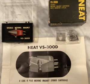NEAT VS-300D RARE CARTRIDGE AND STYLUS WITH NEEDLE GUARD & DOCUMENTATION IN CASE - Picture 1 of 17