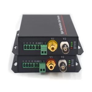 Premium Video Audio over Fiber Optic Media Converters Single singlemode fiber FC - Picture 1 of 5