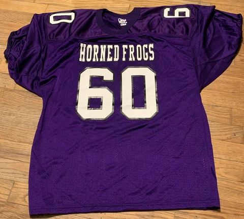 Gator Athletics Youth TCU HORNED FROGS Football Jersey Sz. YXL NEW #60 BIG12 Cover