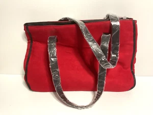 Elizabeth Arden Large 3-Compartment Burgundy Tote 18” x 13” NWT - Picture 1 of 5