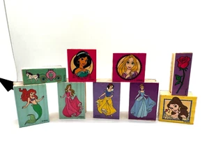 Disney Princess Rubber Stamps Set of 9 - Picture 1 of 9