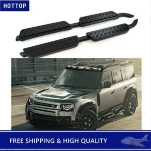 Anti-Skid Side Step Running Boards Nerf Bars Fits for Defender 110 4D 2020-2025 - Picture 1 of 12