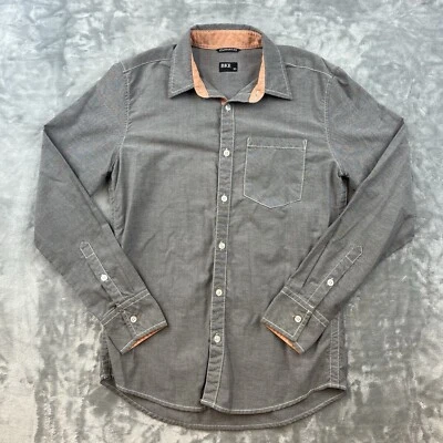 Camisa BKE Hebilla Para Hombre Talla XS Gris Melocotón Abotonada Informal Ajuste Estándar Foto 1 de 4