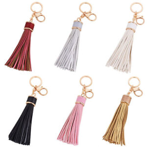 20cm Leather Tassel Women's Keychain Car Key Ring Key Chain Girls Handbag Holder