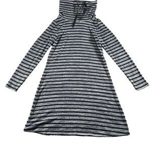 Market & Spruce Dress Womens Size Small Gray Black Mock Cowl Neck Comfy Granita - Picture 1 of 12