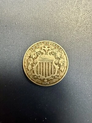 1872 Shield Nickel US 5c Coin Circulated Cond. #N03672 - Image 1 of 2