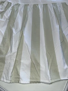 Simply Shabby Chic Cabana Stripe Ruffled FULL Bedskirt 15" Drop Split Corners - Picture 1 of 7
