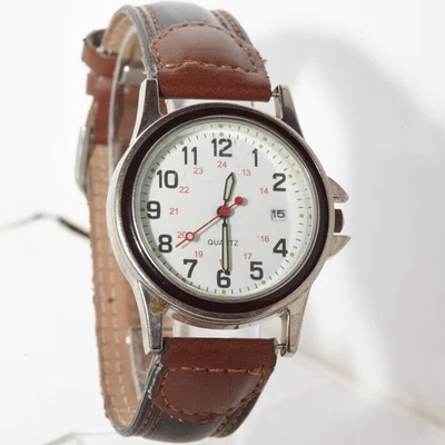 Reloj Hombre Accutime WMM5001 Con Correa Cuero Dos Tonos Foto 1 de 3