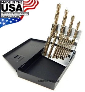 Juego de brocas punta Brad Norseman 14 piezas HI-MOLY M7 HSS 5/16"-1/2" Hecho en EE. UU. - Imagen 1 de 3