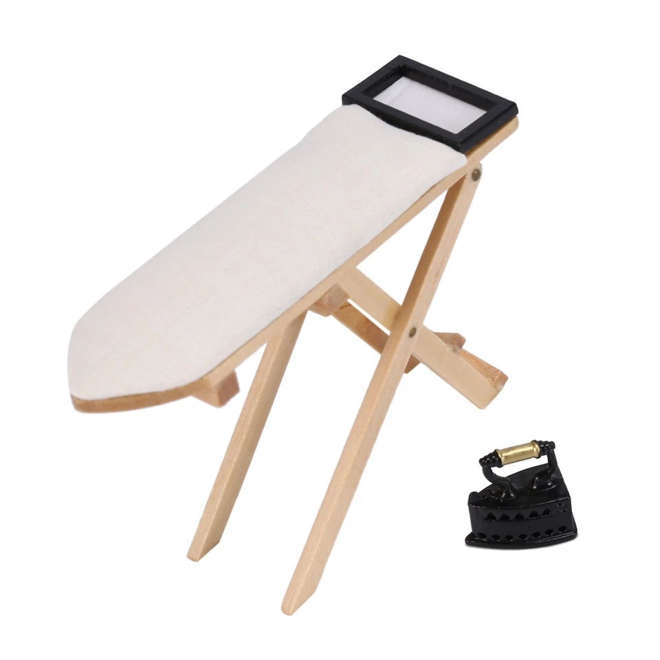 Carino scala 1:12 Set da stiro per casa di bambole in miniatura I5H38410 - Immagine 1 di 1