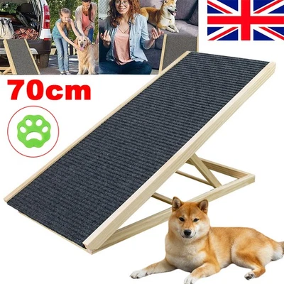 Adjustable Heights Dog Pet Ramp Foldable Stairs Non-Slip Ramp for Car Bed Sofa