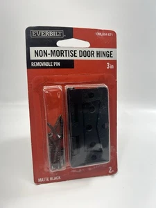 Everbilt Cerniere per Porta Antimortise 3 in Nero Opaco (Confezione da 2) 1005 694 671 Qtà 2 - Foto 1 di 2