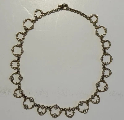 Collar de eslabones circulares de lujo de oro amarillo de 18 k con diamantes de 2,80 quilates Judith Ripka Foto 1 de 4