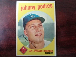 1959 Topps Johnny Podres #495 EXMT Condition-DODGERS B - Picture 1 of 2
