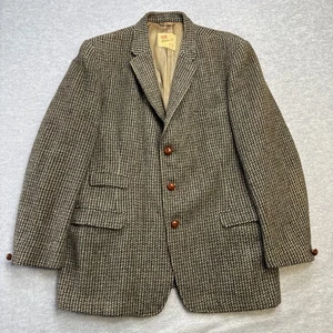 Abrigo Deportivo De Colección Harris Tweed Dunn & Co Blazer Chaqueta Para Hombres 42 Hazel Tres Botones - Imagen 1 de 19
