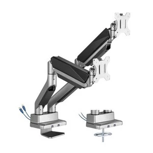 Brateck Dual Monitor Economy Heavy-Duty Gas Spring Monitor Arm with USB 3.0 Port - Picture 1 of 2
