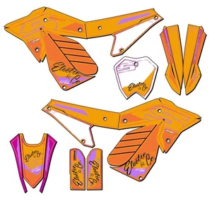 ETM RTR SKETCH Orange Senge Graphics Kit Compatible with Electro & Co - Picture 1 of 7