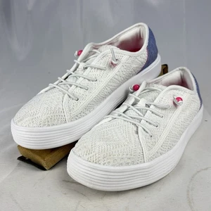 Lindos zapatos de tenis Hey Dude para mujer Cody artesanales mezcla ojales blancos sin cordones talla 10 - Imagen 1 de 10