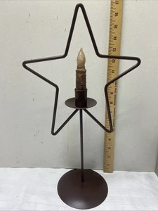 (AM24) Kerzenhalter Country Vintage stehender Stern Kegel - Bild 1 von 3