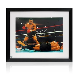 Mike Tyson Signed Boxing Photo: Berbick KO. Framed - Picture 1 of 3