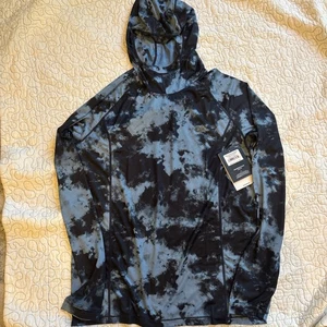 Outdoor Research Mens Echo Printed Cloud Scape Active Shirt With Hood Size small - Picture 1 of 6