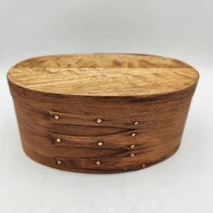 VTG 3 Finger Oval SHAKER PANTRY STORAGE BOX w/ Lid 6.25” x 4.5” - Picture 1 of 10