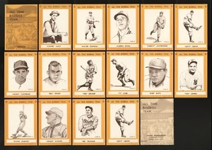 1968 SPORTS MEMORABILIA ALL TIME BASEBALL TEAM COMPLETE SET HQ+BLANK BACK GROVE - Picture 1 of 2