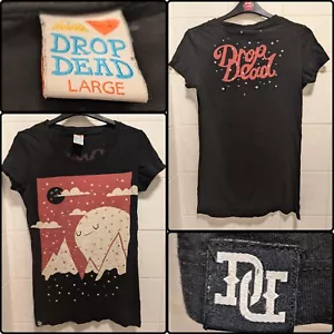 Drop Dead Clothing Graphic Print Ladies T-Shirt, Large 2014 Limited Edition W40" - Picture 1 of 6