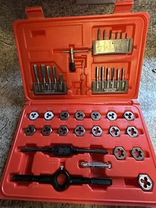 39 Piece Tap & Die Set SAE & Metric With Case - Picture 1 of 6
